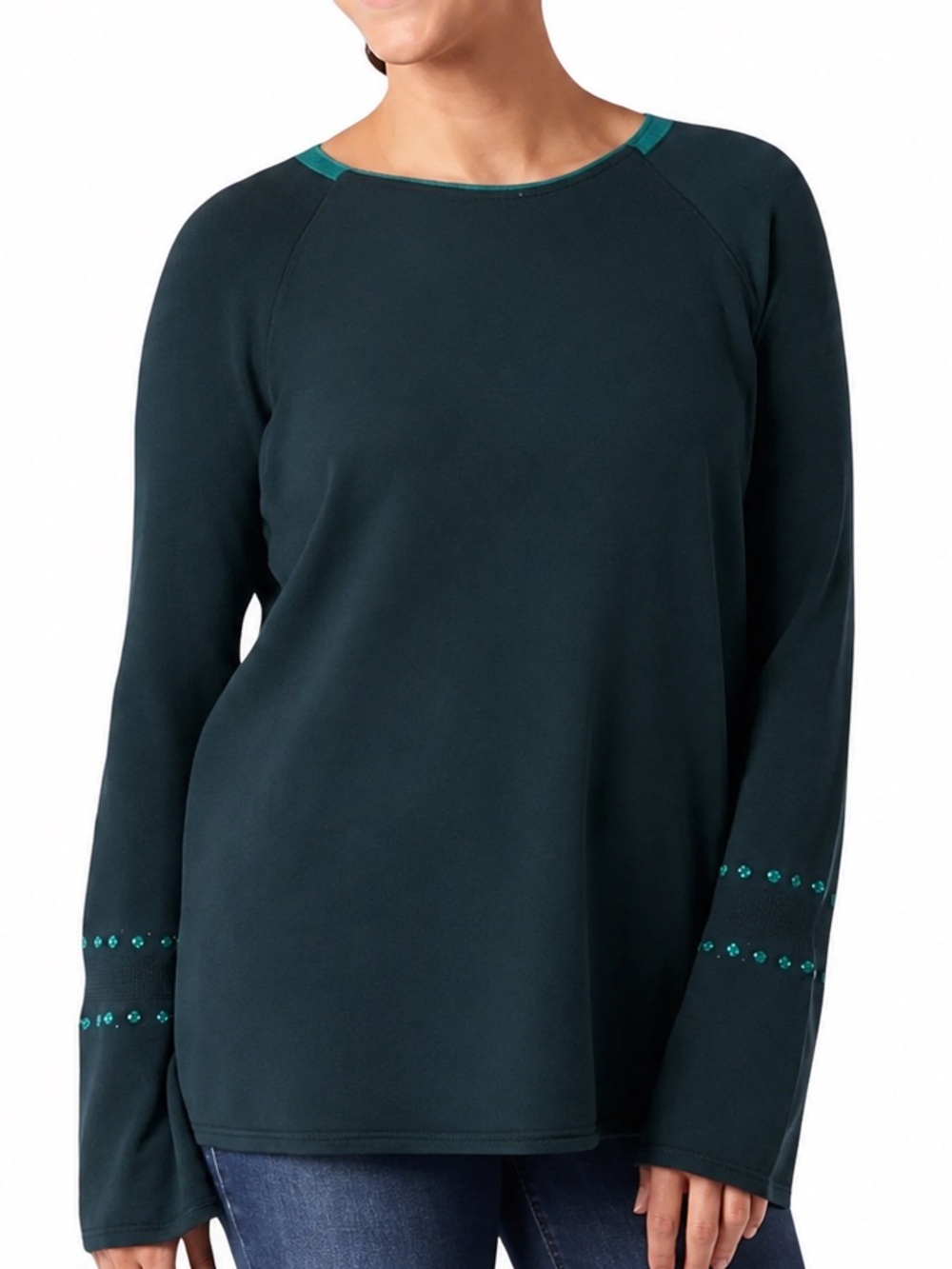 Smartwool Bell Sleeve Everglades Wool Blend Sweater Small